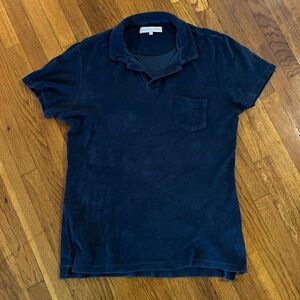 ✨Orlebar Brown | Navy Towelling Resort Polo Shirt ✨